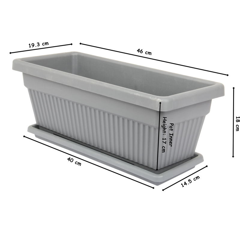 Rectangular Small Flower Pot. Window Flower Box. (9L)