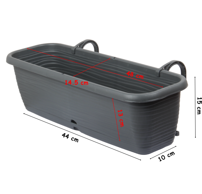 Hanging Balcony Flower Pots. (8L)