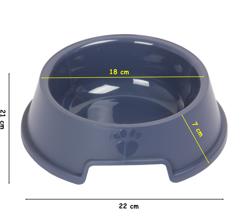 Pet Bowl. Strong Plastic Non-Slip Pet Bowl. (1 Litre)