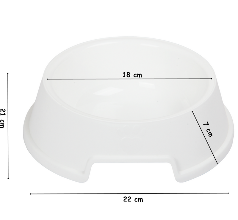 Pet Bowl. Strong Plastic Non-Slip Pet Bowl. (1 Litre)