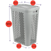 60L Large Plastic Laundry Basket — CRE60L | Family-Sized Washing Hamper | Laundry Baskets — All In One London