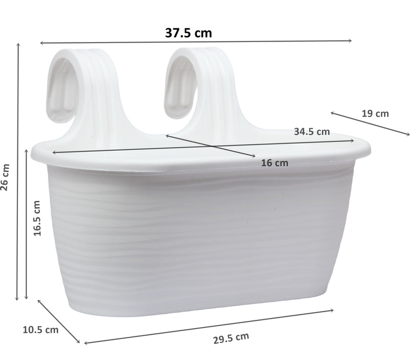 Hanging Balcony Flower Pots. (6.3L)