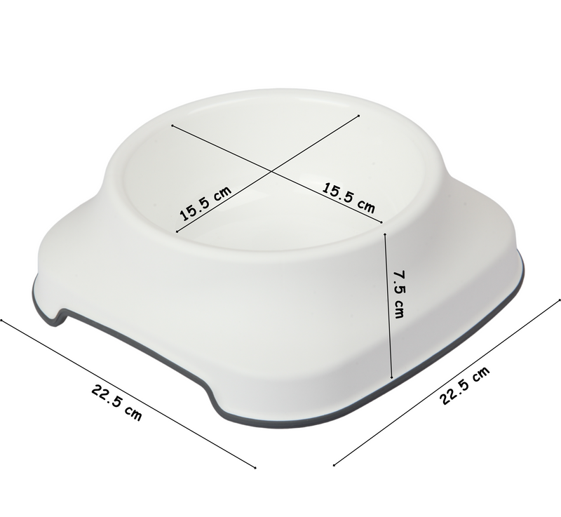 Pet Bowl. Strong Plastic Non-Slip Pet Bowl. (1 Litre)