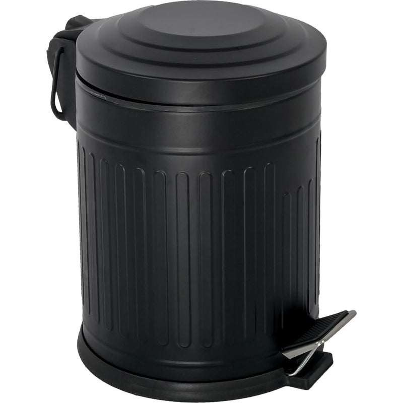 5L Pedal Bin with Soft Close Lid. Removable Bucket. Waste Dustbin. (Black)