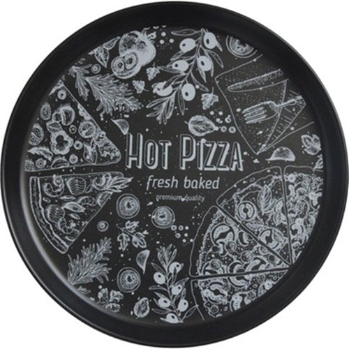 Stoneware Pizza Serving Plate Set. Pizza Serving Dishes. (1x 11" & 4x 8" Plates)