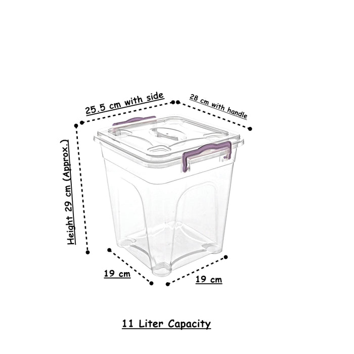 Plastic Storage Box With Lid - 11L