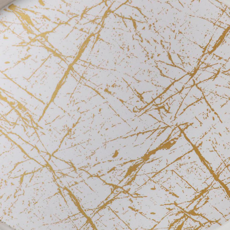 Serving Tray with Handle. Food Drink Tray. Decorative Marble Pattern Tray. (34x44 cm)