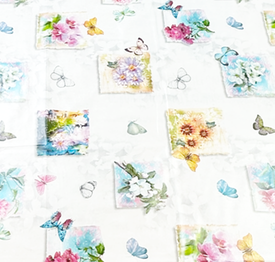 Square PVC Wipeable Waterproof Fibre Tablecloth (140x140 cm)