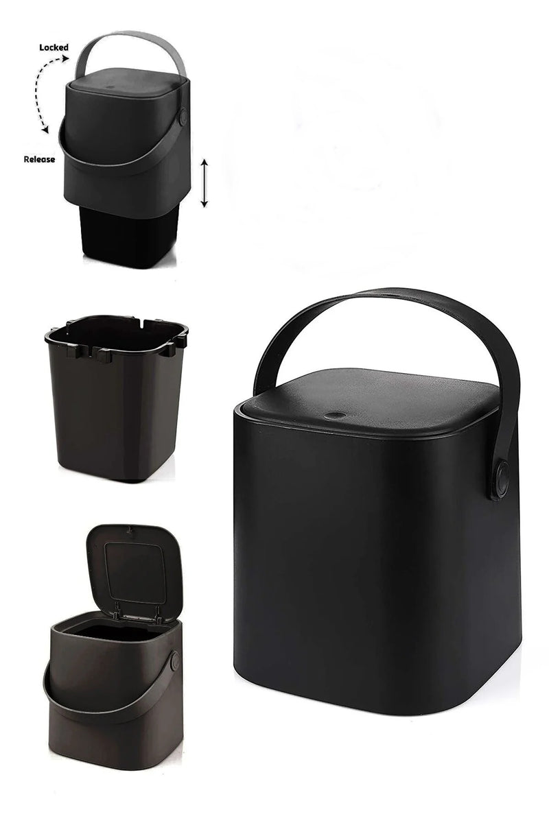 4 Liter Touch Top Dustbin. Removable Bucket. Soft Handle.