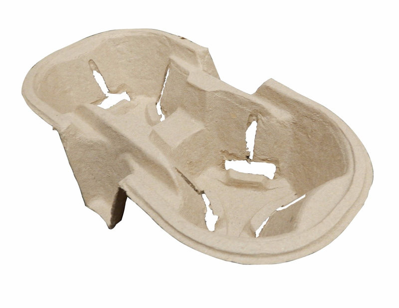 Edenware Moulded Pulp Fibre 2 Cup Carrier Tray(Box of 360) Takeaway Cup Holders.