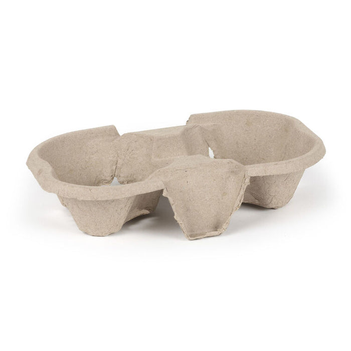 Dispo Moulded Pulp Fibre 2 Cups Carrier Trays (Box of 360) Takeaway Cup Holders.