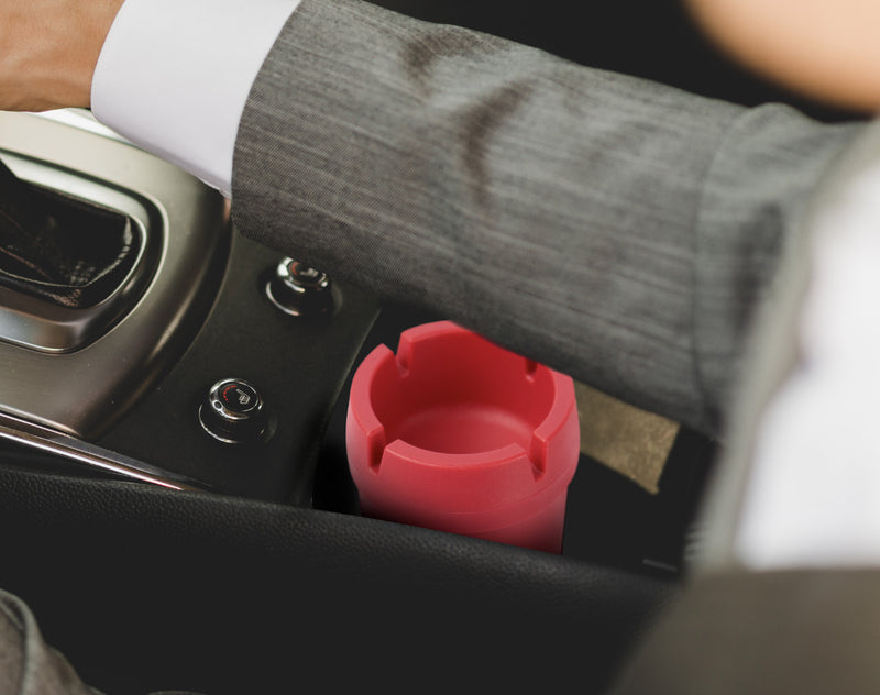 4x Butt Bucket Ashtray. Car Ash Smokeless. Self Extinguishing. (Red)