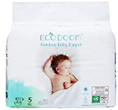 Bamboo Nappies Pants. Organic Diapers Easy Wear. Size 5 (20-30 lb) XL (28 Count)