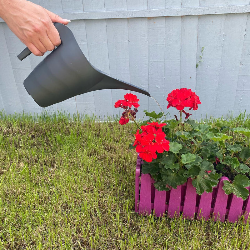 2x Plastic Watering Can. Ergonomic In / Outdoor Flower Watering Pot. (1L / 2L).