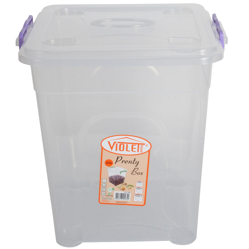 Plastic Storage Box With Lid - 22L
