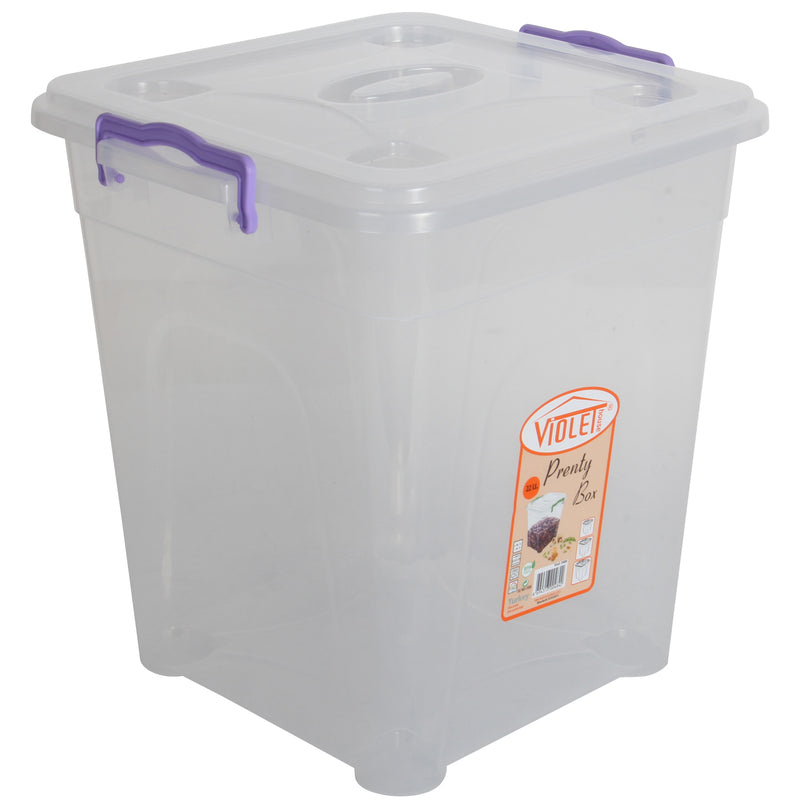 Plastic Storage Box With Lid - 22L