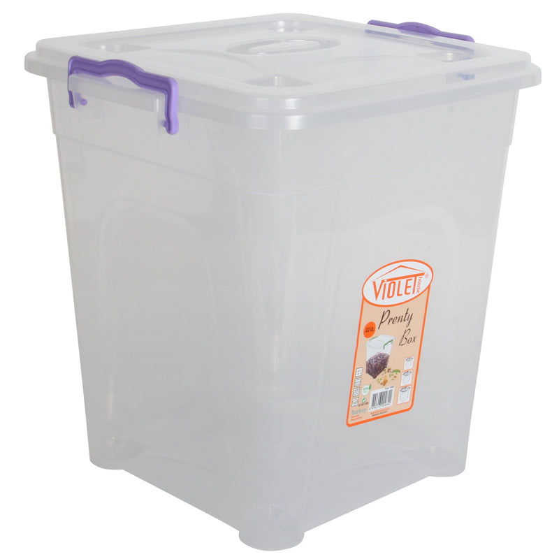 Plastic Storage Box With Lid - 22L
