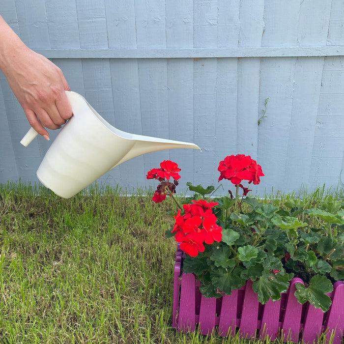 2x Plastic Watering Can. Ergonomic In / Outdoor Flower Watering Pot. (1L / 2L).