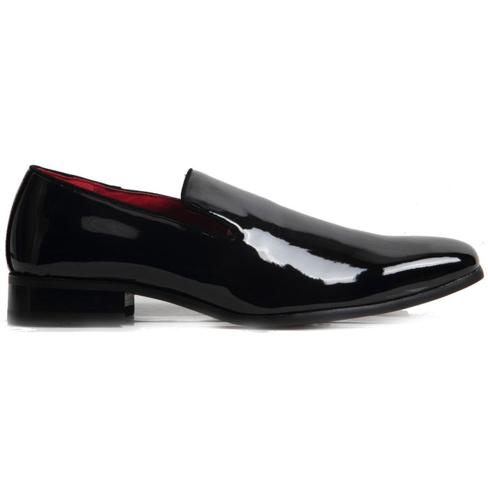 Fashion Loafer Wedding Party Shoes - Justin (Patent Black).