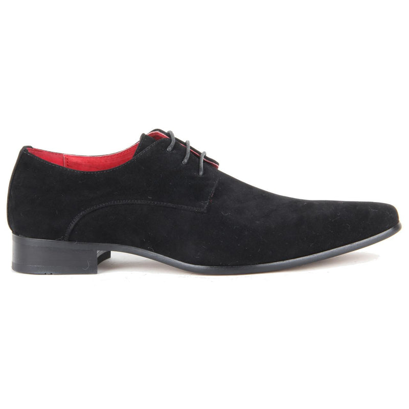 Derby Shoes Genuine Leather Lining Lace Up - Azurra (Black).
