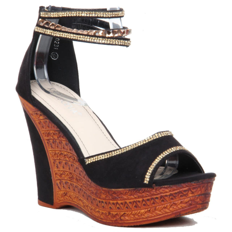 High Heel Platform Sandals - H20231 (Black)