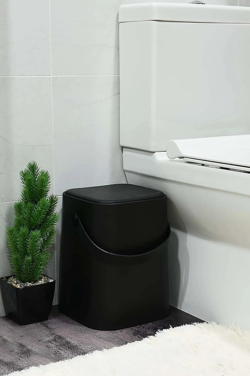 8 Liter Touch Top Dustbin. Removable Bucket. Soft Handle.