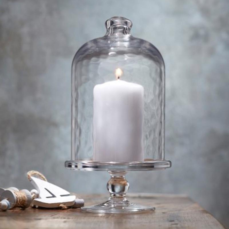 Glass Footed Serving Cake Stand with Dome Lid. Decorative Patisserie Cake Stand.