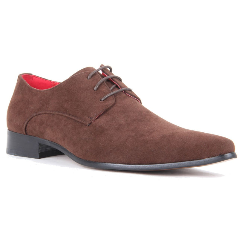 Derby Shoes Genuine Leather Lining Lace Up - Azurra (Brown)