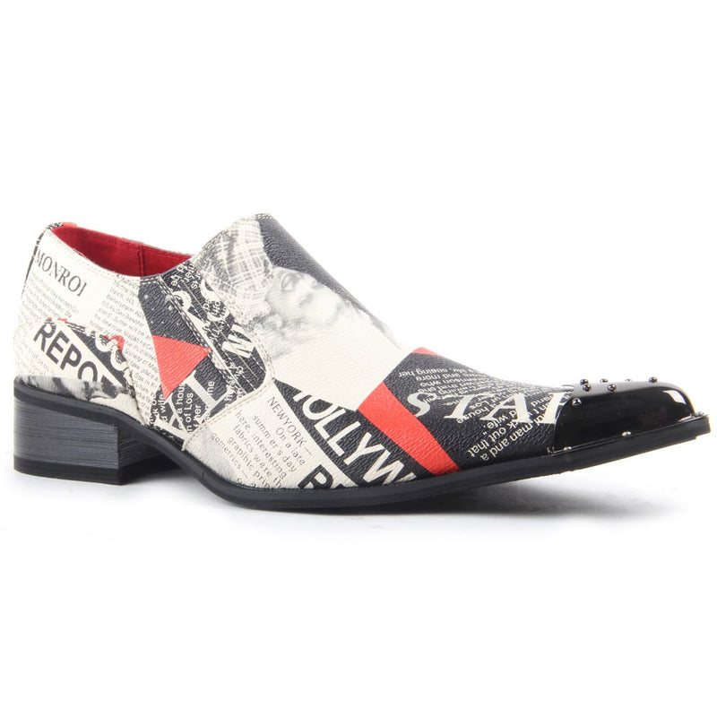 Marilyn Monroe Print Slip On Metal Cap Toe - Retro.