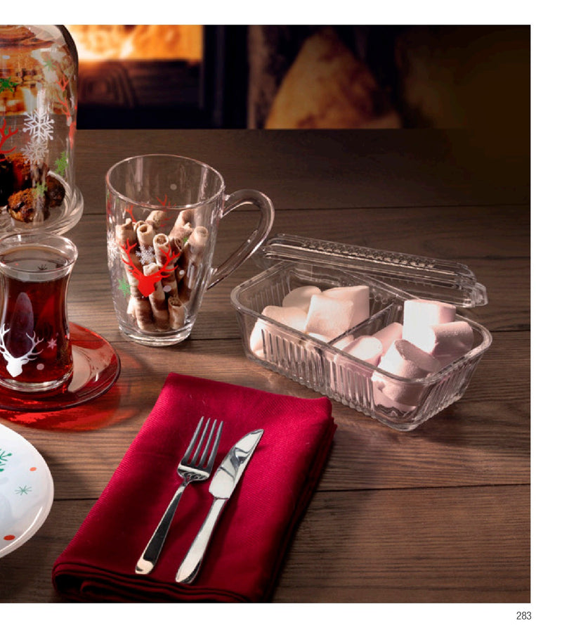 Glass Coffee Mugs. Tea Coffee Glass. Glass Mug with Handle. (Pack of 6) (325 ml)