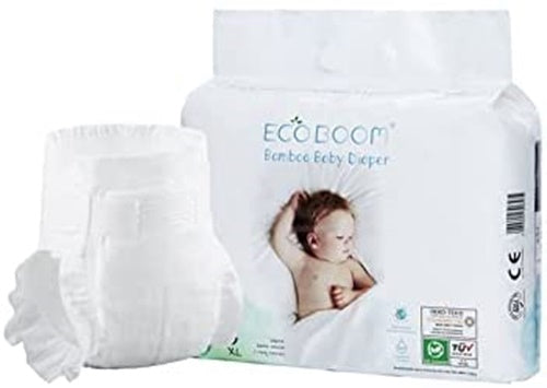 Bamboo Nappies Pants. Organic Diapers Easy Wear. Size 5 (20-30 lb) XL (28 Count)