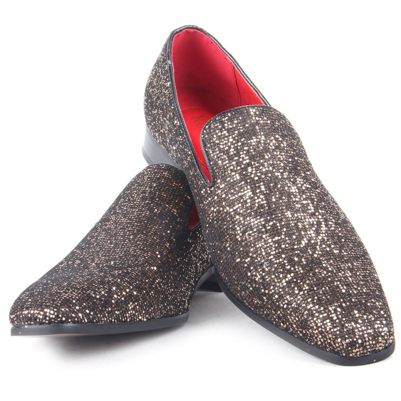 Glitter Sequin Diamond Loafers - East End (Bronze)
