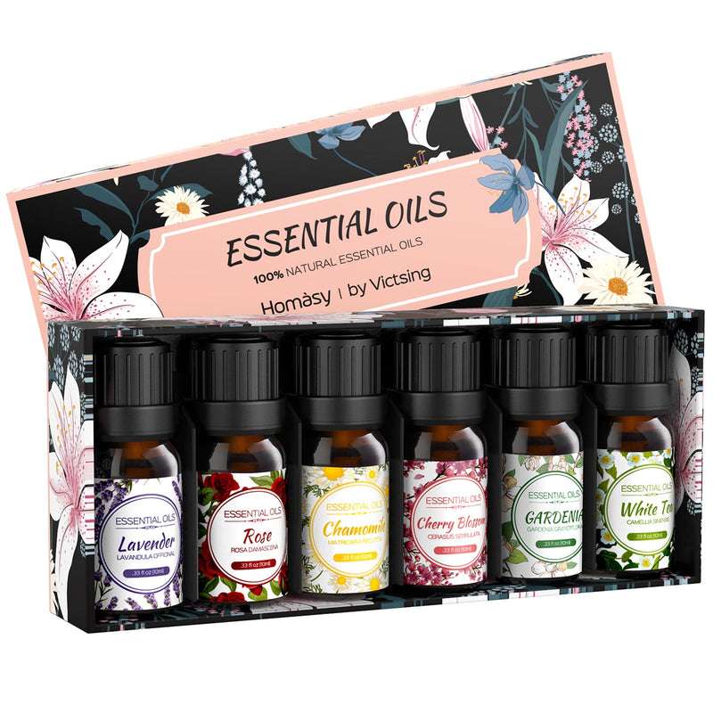 Floral Essential Oils Set. Aromatherapy. Diffuser Oil. Gift Set. (12x10ml)