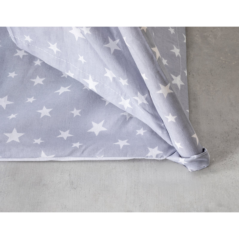 Kids Teepee Play Tent with Floor Mat. Portable & Wooden Wigwam Playhouse.