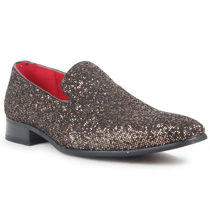Glitter Sequin Diamond Loafers - East End (Bronze)