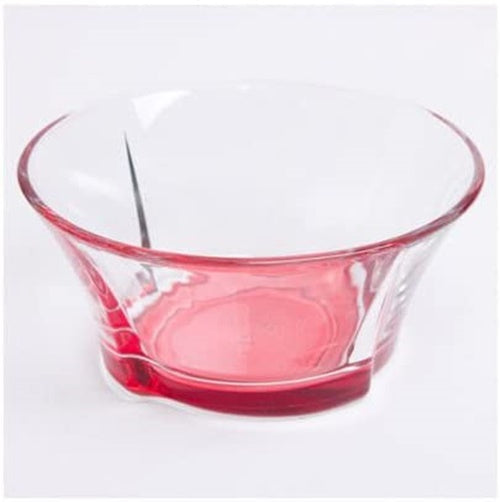 Coloured Base Glass Bowls. Dessert Ice Cream Sundae Fruit Trifle. (Pack of 6)