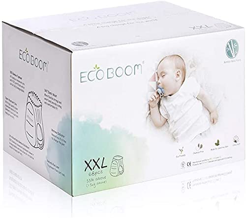 Bamboo Nappies Pants. Organic Diapers Easy Wear. Size 6 (33 lb+) XXL (68 Count)