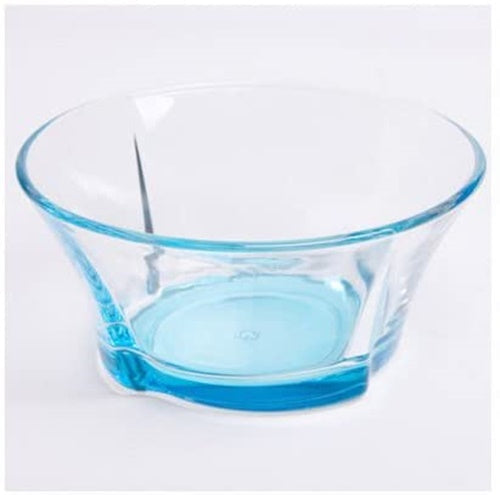 Coloured Base Glass Bowls. Dessert Ice Cream Sundae Fruit Trifle. (Pack of 6)