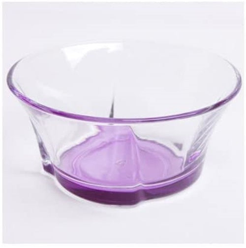 Coloured Base Glass Bowls. Dessert Ice Cream Sundae Fruit Trifle. (Pack of 6)