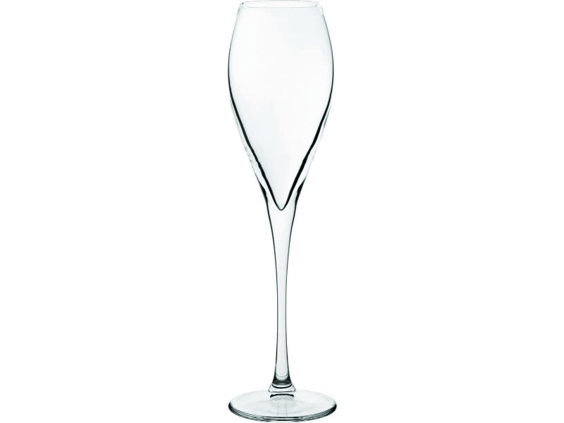 Champagne Flute Glasses Set. Long Stem Prosecco Flutes. (Pack of 6) (225 cc/ml)