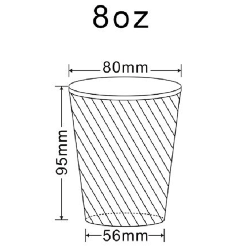 Dispo White Single Wall Hot Drink Paper Cups. (Box of 1000) (8oz)