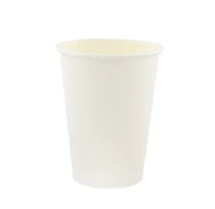 Dispo White Single Wall Hot Drink Paper Cups. (Box of 1000) (8oz)