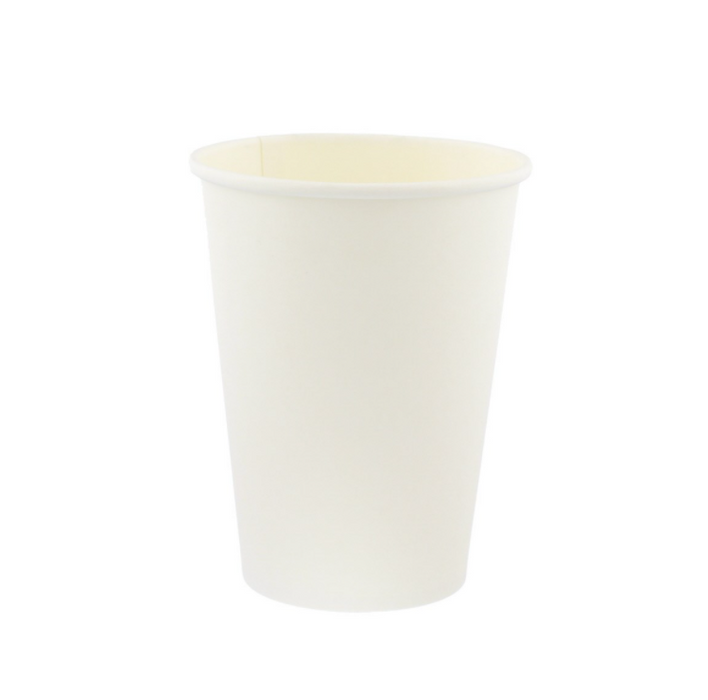Go-Pak White Single Wall Hot Drink Paper Cups. (Box of 1000) (12oz)