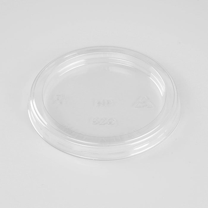 H-Pack Clear Plastic Round Containers Lids. (250 / 400 / 500 ml) (Box of 1000)
