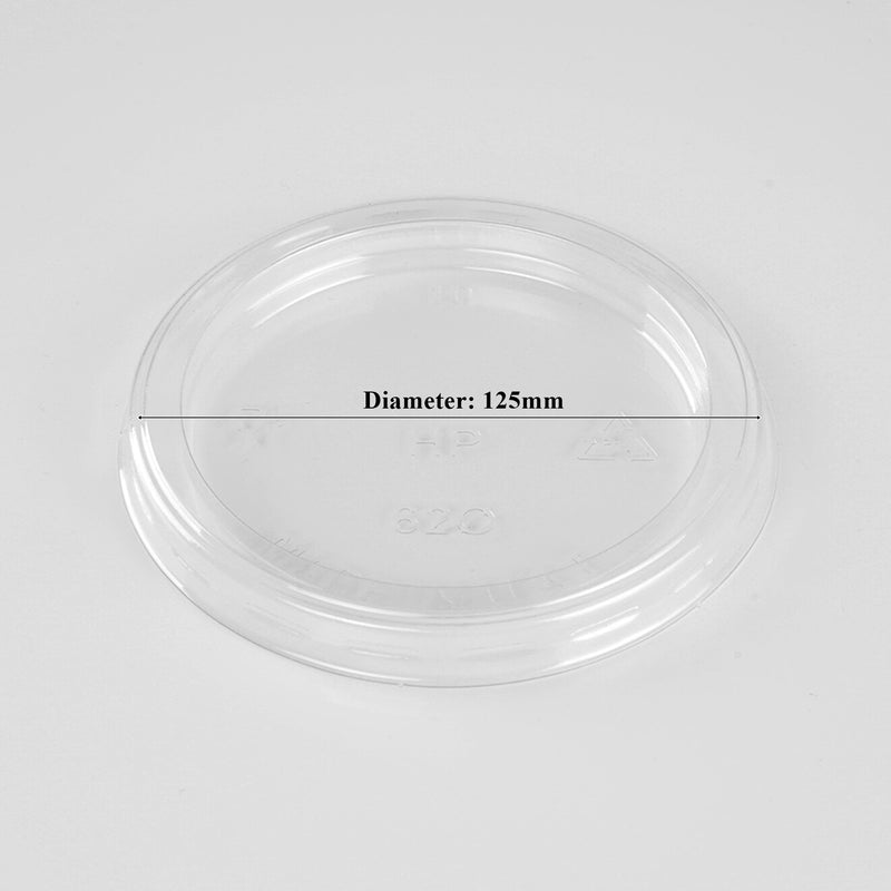 H-Pack Clear Plastic Round Containers Lids. (750 / 900 / 1100 ml) (Box of 600)