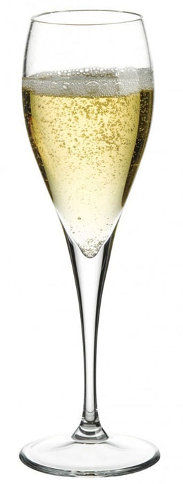 Champagne Flute Glasses Set. Long Stem Prosecco Flutes. (Pack of 6) (225 cc/ml)