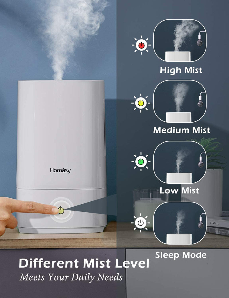 Ultrasonic Cool Mist Humidifier 4.5 L. Fresh Air Humidifiers. 28dB Quiet.