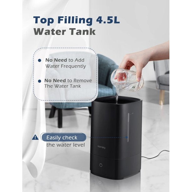 Ultrasonic Cool Mist Humidifier 4.5 L. Fresh Air Humidifiers. 28dB Quiet.