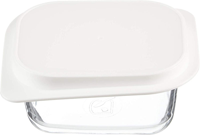 4x Glass Food Storage Container. Butter Dish with Lid. (405 cc/ml)