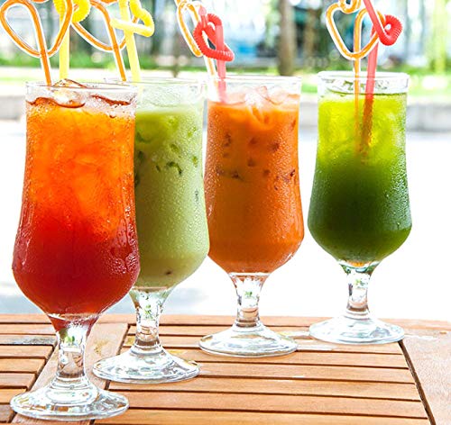 6x Cocktail Pina Colada Glasses. Hurricane Glass. Beer Tulip Glasses. (385 ml)